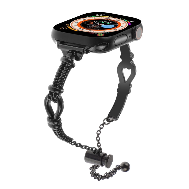 Twist Metal Bracelet Chain Watch Band, For Apple Watch SE 2023 44mm, For Apple Watch SE 2023 40mm, For Apple Watch Ultra 2 49mm, For Apple Watch Series 9 45mm, For Apple Watch Series 9 41mm, For Apple Watch Ultra 49mm, For Apple Watch Series 8 41mm