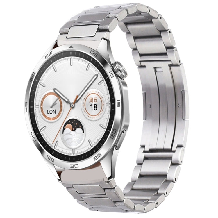 H-Shaped Folding Buckle Stainless Steel Metal Watch Band, For Huawei Watch GT4 46mm, For Huawei Watch 4 / 4 Pro, For Huawei Watch Ultimate / Buds, For Huawei Watch GT3 SE, For Huaei Watch 3 Pro New, For Huawei Watch GT3 Pro 46mm / Watch GT3 46mm