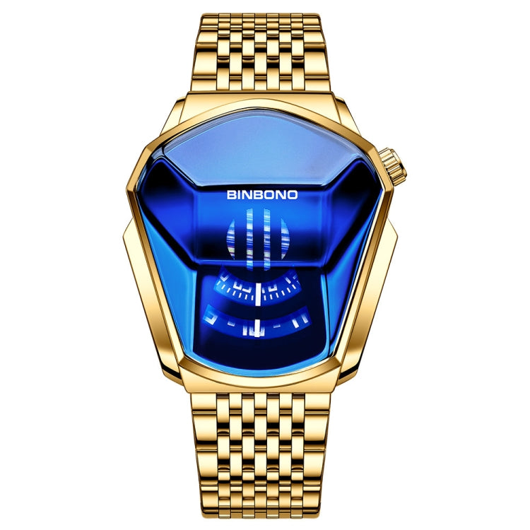 BINBOND Locomotive Concept Steel Belt Watch Men Live Black Technology Watch, Steel Belt Full Gold-Blue Face, Steel Belt Full Gold Gold Face, Steel Belt Black Stee Blue Face, Steel Belt White Steel Blue Face, Steel Belt White Steel White Face
