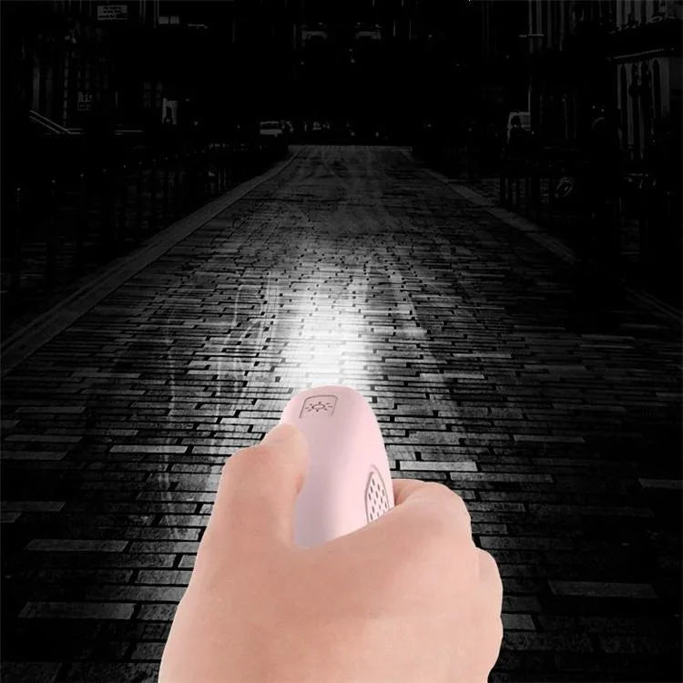 130dB IP44 Waterproof Rechargeable Anti - wolf Alarm Flashlight Intelligent Personal Alarm, English Packaging - Trustpick