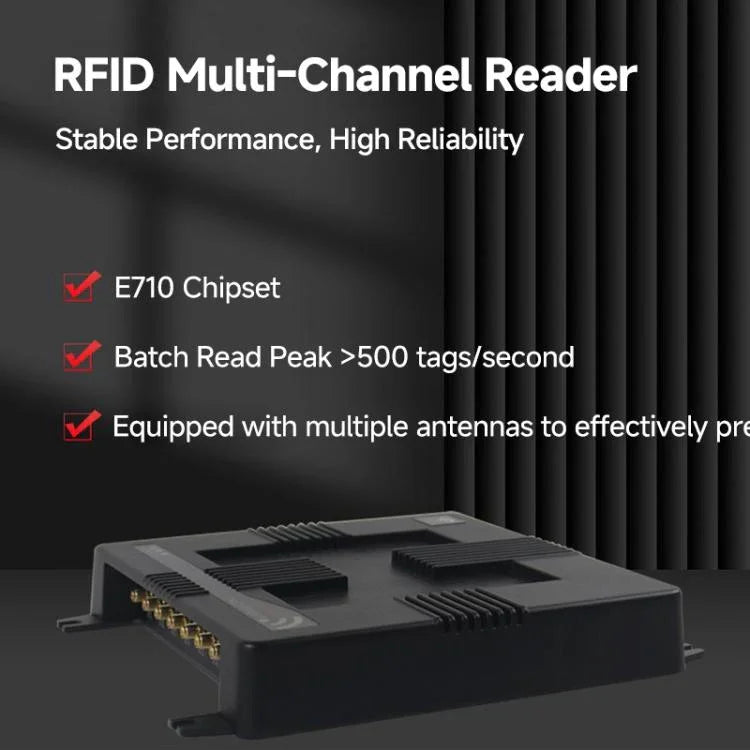 4 - Channel RFID Reader / Writer with Impinj E710 Module, Fixed UHF Industrial Long - Range Reader for Warehouse Management - Trustpick