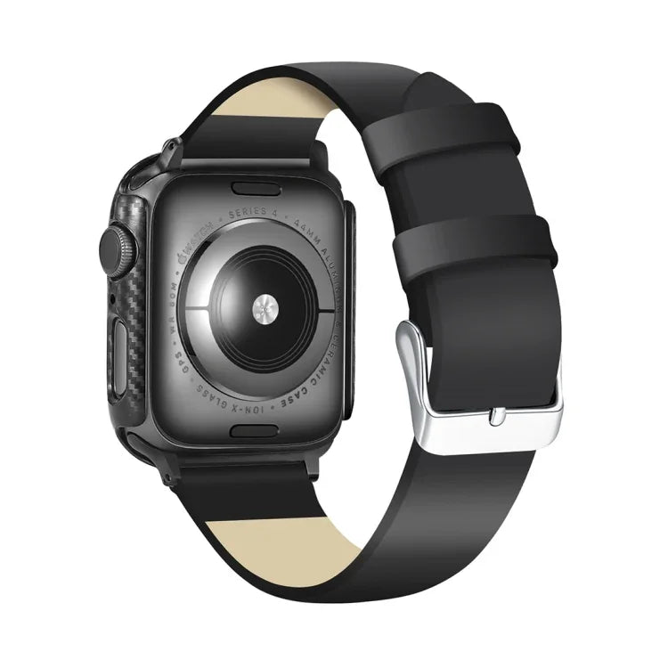 ENKAY Hat-Prince 2 in 1 Carbon Fiber Texture TPU Semi-clad Protective Shell + 3D Full Screen PET Curved Heat Bending HD Screen Protector For Apple Watch Series 6 / 5 / 4 / Watch SE 40mm, For Apple Watch Series 6 / 5 / 4 / Watch SE 40mm