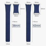 For Apple Watch 38mm Loop Magnetic Closure Clasp PU Leather Watch Band