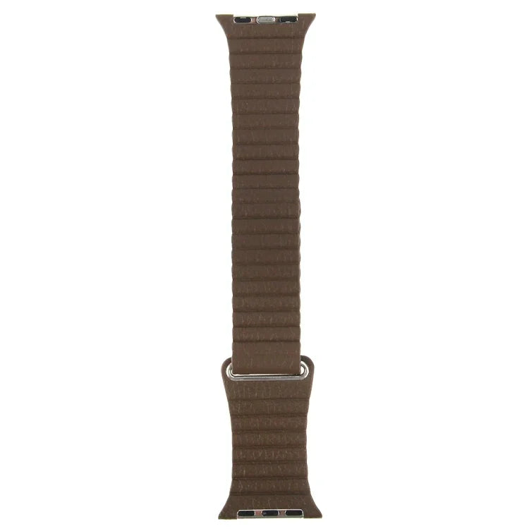 For Apple Watch 42mm Loop Magnetic Closure Clasp PU Leather Watch Band
