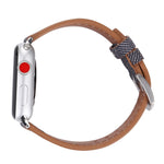 For Apple Watch Ultra 49mm&Watch Ultra 2 49mm / Series 10 46mm / 9&8&7 45mm / SE 3&SE 2&6&SE&5&4 44mm / 3&2&1 42mm Simple Fashion Genuine Leather Cowboy Pattern Watch Band, 42mm