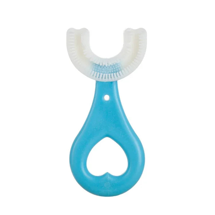 U-shaped Children Baby Hand-held Soft Toothbrush Brushing Artifact for 2-6 Years Old, Style: Heart Shape, Heart Shape