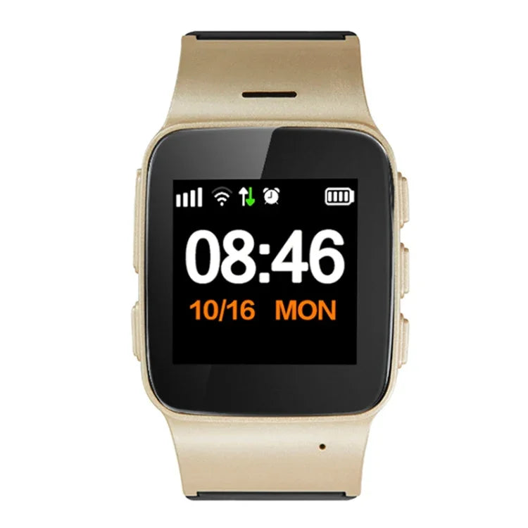D99+ 1.22 inch HD LCD Screen GPS Smartwatch for the Elder Waterproof, Support GPS + LBS + WiFi Positioning / Two-way Dialing / Voice Monitoring / One-key First-aid / Wrist off Alarm / Safety Fence, D99+ Rose Gold