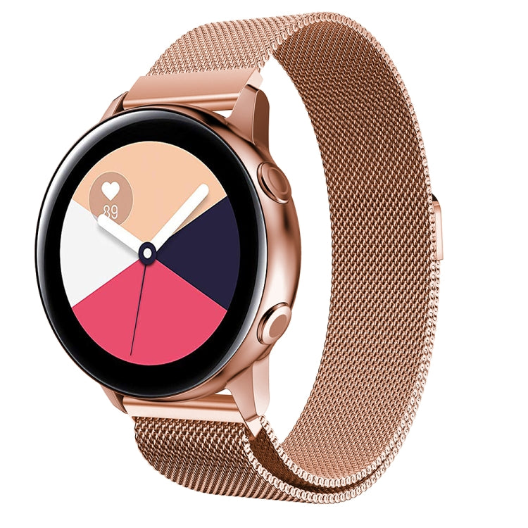 Milanis Magnetic Stainless Steel Mesh Wrist Strap WatchBand for Galaxy Watch Active 20mm