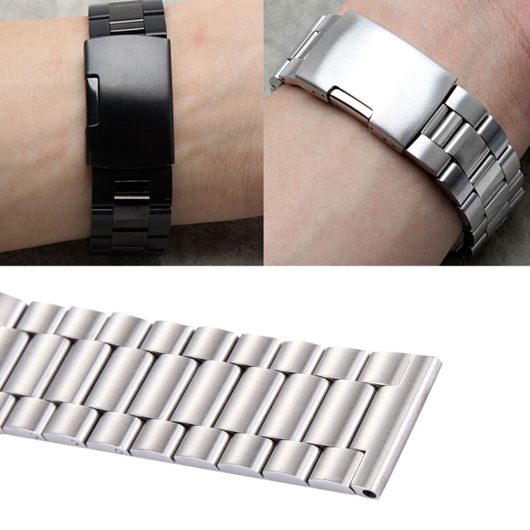 For Samsung Gear S2 Classic Smart Watch Butterfly Buckle 3 Beads Stainless Steel Watchband