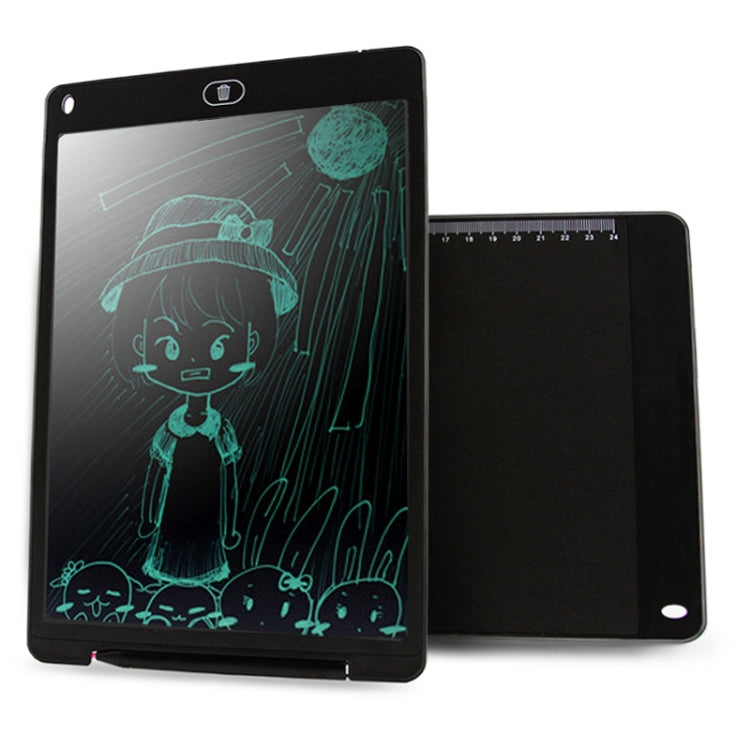 Portable 12 inch LCD Writing Tablet Drawing Graffiti Electronic Handwriting Pad Message Graphics Board Draft Paper with Writing Pen, 12 inch Black