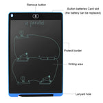 Portable 12 inch LCD Writing Tablet Drawing Graffiti Electronic Handwriting Pad Message Graphics Board Draft Paper with Writing Pen, 12 inch White, 12 inch Black, 12 inch Green, 12 inch Blue, 12 inch Red