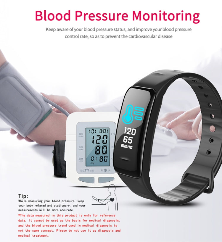 CHIGU C1Plus Fitness Tracker 0.96 inch IPS Screen Smartband Bracelet, IP67 Waterproof, Support Sports Mode / Blood Pressure / Sleep Monitor / Heart Rate Monitor / Fatigue Monitor / Sedentary Reminder, C1 Plus Red, C1 Plus Black, C1 Plus Blue           ...