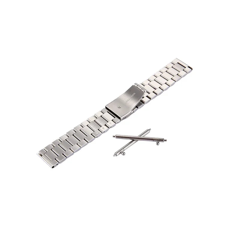 For Samsung Gear S3 Classic Smart Watch Butterfly Buckle 3 Beads Stainless Steel Watchband