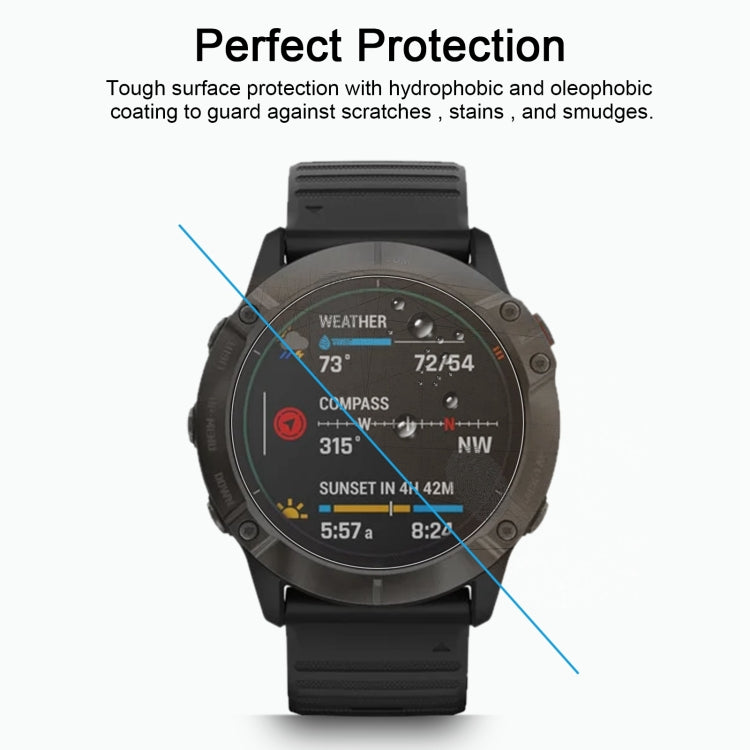 For Garmin Fenix 6X Pro 0.26mm 2.5D 9H Tempered Glass Film Screen Protector, For Garmin Fenix 6X Pro