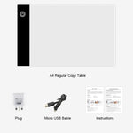 2.2W 5V LED Three Level of Brightness Dimmable A5 Acrylic USB Copy Boards Anime Sketch Drawing Sketchpad