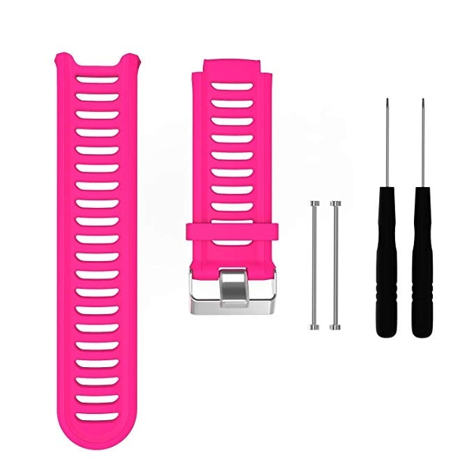 Solid Color Silicone Watch Band for Garmin Forerunner 910XT