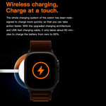 T800 Ultra 1.99 inch Silicone Band Smart Watch Support Heart Rate / ECG, Silicone Band