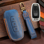 For Nissan Teana / Ariya 2-button Hallmo Car Cowhide Leather Key Protective Cover Key Case, 2-button
