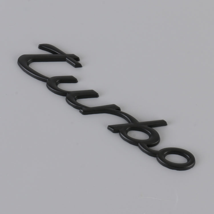 Car TURBO Personalized Aluminum Alloy Decorative Stickers, Size: 13x3x0.3cm