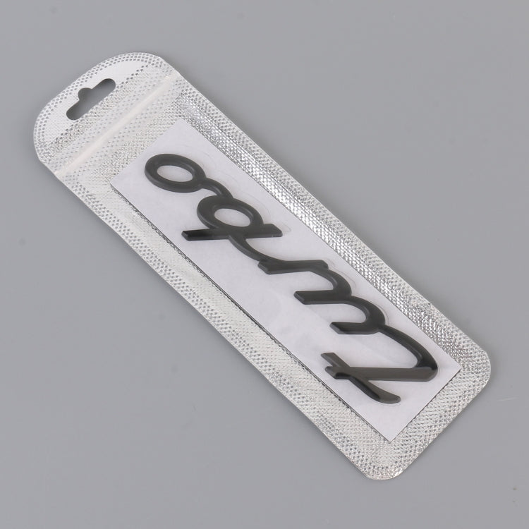 Car TURBO Personalized Aluminum Alloy Decorative Stickers, Size: 13x3x0.3cm