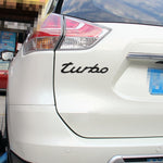 Car TURBO Personalized Aluminum Alloy Decorative Stickers, Size: 13x3x0.3cm
