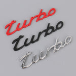 Car TURBO Personalized Aluminum Alloy Decorative Stickers, Size: 13x3x0.3cm
