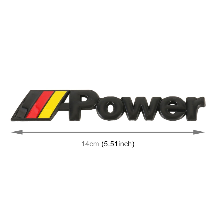 Car Germany Flag Style Power Metal Personalized Decorative Stickers, Size: 14x3x0.3cm, Germany Flag Style Power