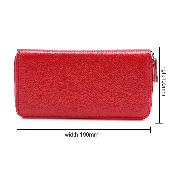 902 Antimagnetic RFID Litchi Texture Women Large Capacity Hand Wallet Purse Phone Bag with Card Slots
