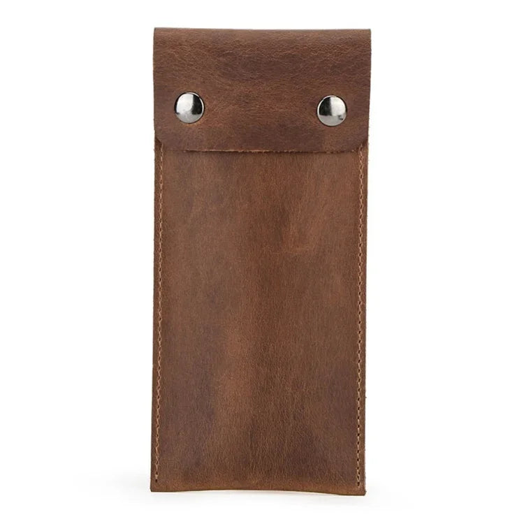 CONTACTS FAMILY CF1110 Universal Crazy Horse Leather Watch Protective Case Storage Bag for Apple Watch