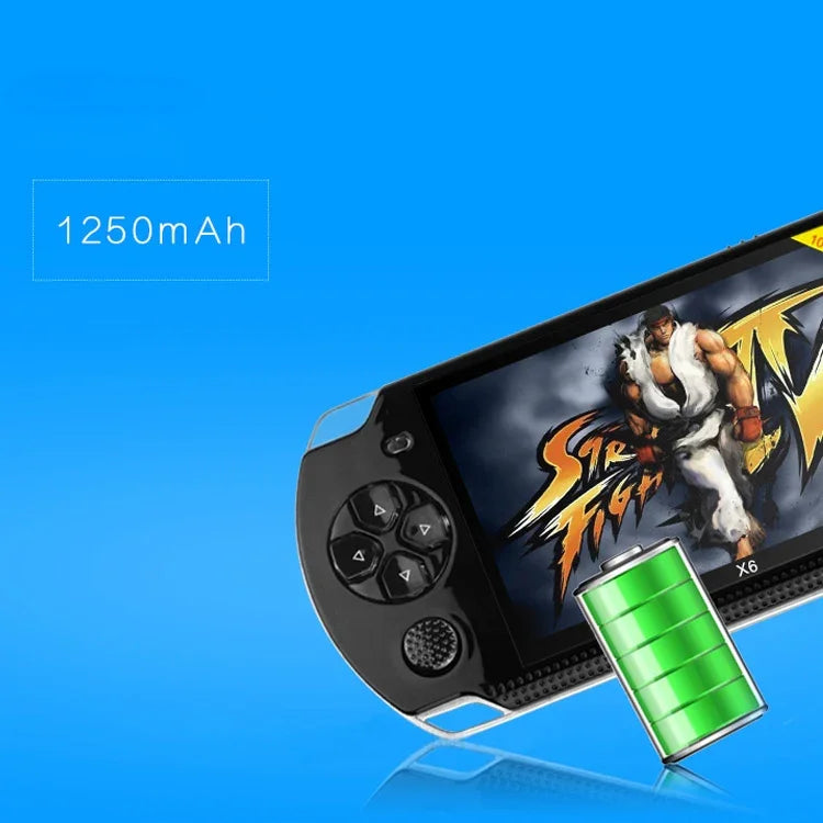 X6 4.3 inch Screen Retro Portable Game Console with 3MP Camera, Built-in 10000 Games, Supports E-book / Recording / Music Playing / Video Playing, X6