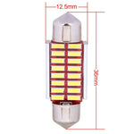 2 PCS Festoon 36mm 2W 160LM White Light 16 LED SMD 4014 Error Free License Plate Lights Car Light Bulb, 36mm