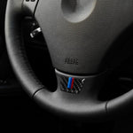 Car Carbon Fiber Steering Wheel Decorative Sticker for BMW E90 / E92, Steering Wheel Decorative Sticker A