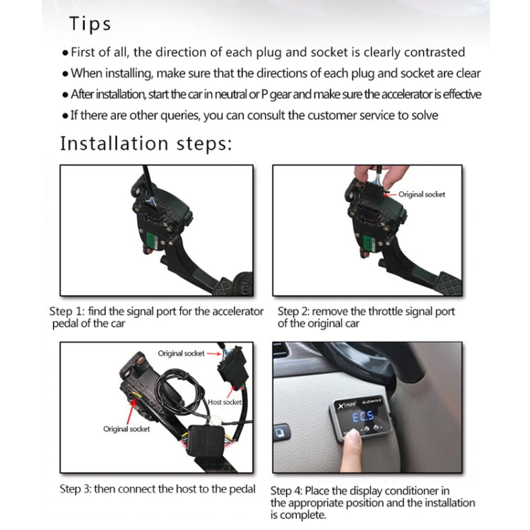 TROS TS-6Drive Potent Booster Electronic Throttle Controller for Jeep Wrangler JL 2018-2019, For Jeep Wrangler JL 2018-2019