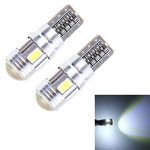 2PCS T10 3W 6 SMD 5630 LED Error-Free Canbus Car Clearance Lights Lamp, DC 12V, 6 SMD 5630 LEDs/White Light, 6 SMD 5630 LEDs/Pink Light, 6 SMD 5630 LEDs/Green Light