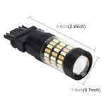 3157 5W 450LM 60LEDs DC 12V SMD-4014 Car Auto Brake Light Turn Signal Lights Car Source (White Light+Yellow Light), 3157