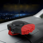 DC 12V 150W Cold and Warm Dual Use Three Outlet Car Auto Electronic Heater Fan Windshield Defroster Demister, 150W Black, 150W Red