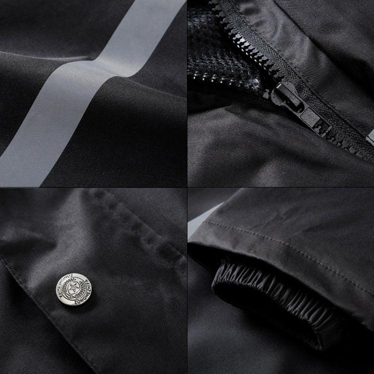 Durable Reflective Motorcycle Split Raincoat Pants Riding Bicycle Electric Bike Windproof Waterproof Rain Wear for Adult, Size: 2XL(Black), Size: 2XL