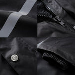 Durable Reflective Motorcycle Split Raincoat Pants Riding Bicycle Electric Bike Windproof Waterproof Rain Wear for Adult, Size: M(Black), Size: M