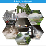 Outdoor Lawn Garden PE Hose Mist Watering Line Misting Cooling System with 26 x Mist Nozzles, Length: 18m, Length: 18m