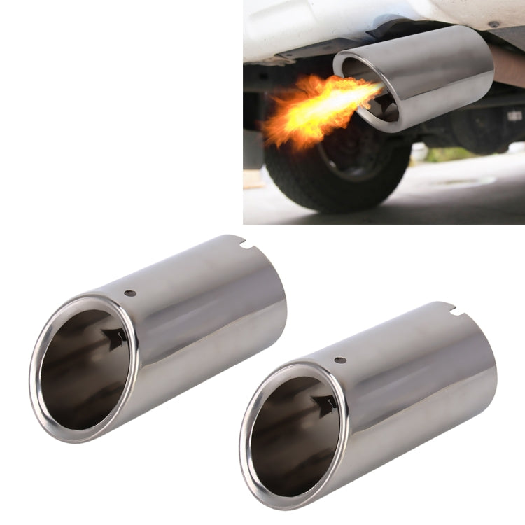 2 PCS Car Styling Stainless Steel Exhaust Tail Muffler Tip Pipe for VW Volkswagen 1.4T Swept Volume, 1.4T
