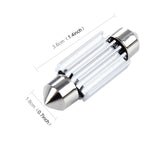 2 PCS 3W 200 LM 6000K 36MM 8 SMD-2835 LEDs Bicuspid Port Decoding Car Dome Lamp LED Reading Light, DC 12V, 36MM