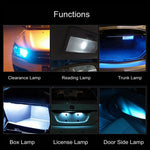 2 PCS T10 / W5W / 194 DC 12V 1.2W 6LEDs SMD-3030 Car Reading Lamp Clearance Light, with Projector Lens Light