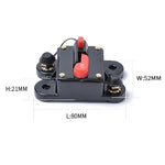 80A DC 12-24V Car Audio Stereo Circuit Breaker Automatic Reset Fuse Holder, 80A