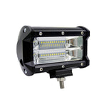 5 inch 18W 24 LED Waterproof IP67 Two Bar Modified Off-road Lights Spotlight Light Car Work Lights, DC 9-48V, Spot/72W/6000K 3000LM, Yellow/18W/3000K 1080LM