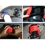 2pcs Car Auto F Type Shock Absorber Spring Bumper Power Cushion Buffer, F  Type(Spring Spacing: 12mm, Spring Diameter: 120mm)