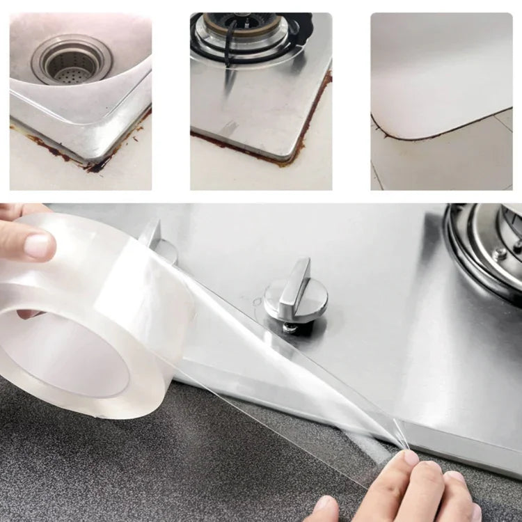 Acrylic Rubber Kitchen and Bathroom Waterproof Moisture-proof Tape Mildew Proof Stickers Size: 2cm x 3m, Thickness: 0.5mm, 2cm x 3m