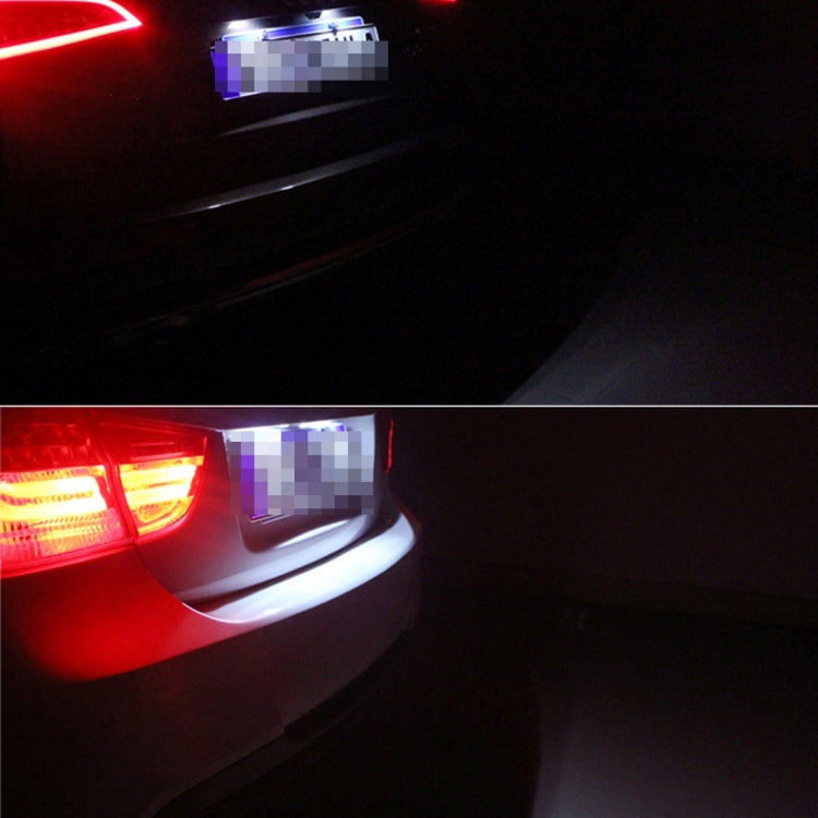 2 PCS License Plate Light with 18  SMD-3528 Lamps for Toyota,2W 120LM,6000K, DC12V(White Light), For Toyota1