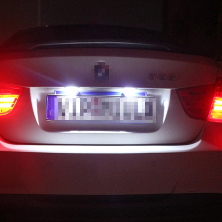 2 PCS License Plate Light with 18  SMD-3528 Lamps for Toyota,2W 120LM,6000K, DC12V(White Light), For Toyota1