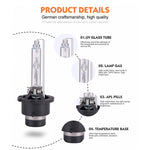 2 PCS D4R 35W 3800 LM 8000K HID Bulbs Xenon Lights Lamps, DC 12V, D4R