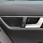 2 PCS Car Carbon Fiber Seat Adjustment Panel Decorative Sticker for Mercedes-Benz W204 2007-2013, Seat Adjustment (C)